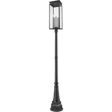 Z-Lite 5018PHXLR-564P-BK Nova - 5 Light Outdoor Post Mount-117 Inch Tall and 14.25 Inch Wide
