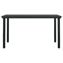 AJSEOYBS Outdoor Patio Set,Outdoor Garden Furniture,7 Piece Patio Dining Set Black,for Deck, Patio, Garden, Poolside, Backyard