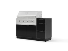 NewAge Products Classic Series 4PC Aluminum Black Modular Outdoor Kitchen Grill Island with 40" Performance Grill NG - 24"D x 56"W x 47.5"H
