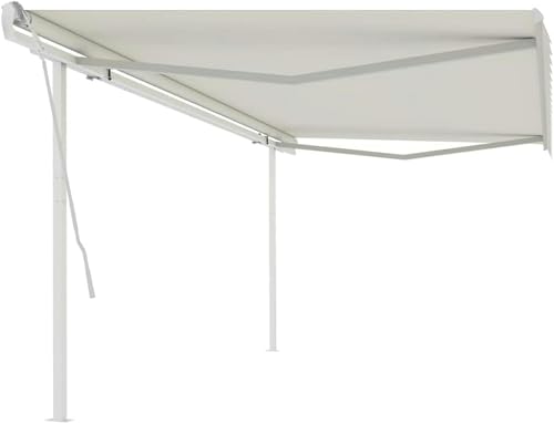 YAFODUTE Manual Retractable Awning Awning Retractable Patio awnings Remote sunsetter Manual Door Window Sunshade shelter Outdoor Canopy Exterior Shade carpa（Frame Included ）