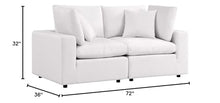 Modway Commix Overstuffed Outdoor Patio Loveseat White