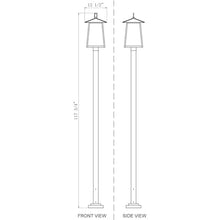 Z-Lite Rainer 4 Light 117" Tall Post Light Black