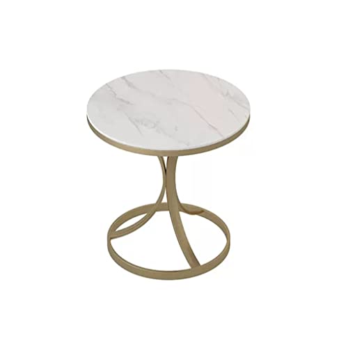 FAiruo Side Table Rock Slab Side Table Small Coffee Table Marble Living Room Sofa Corner Table Balcony Small Round Table Sideboard (Color : D, Size : 55 * 45cm)