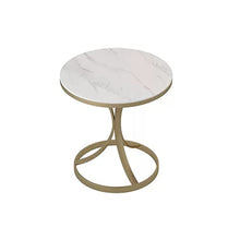 FAiruo Side Table Rock Slab Side Table Small Coffee Table Marble Living Room Sofa Corner Table Balcony Small Round Table Sideboard (Color : D, Size : 55 * 45cm)