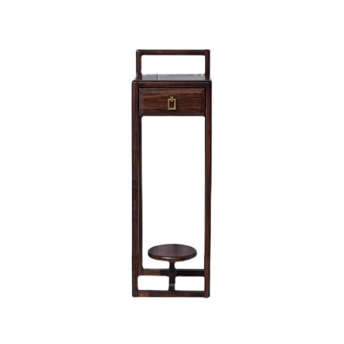 LUYOUBOZHU Vase Stand New Chinese with Drawer Ebony Flower Rack, for Indoor Household Bonsai Stand(Large)