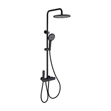 ZREVSB Surface-Mounted Button Shower Rain Brass Gun Gray Set Wall Hanging Black Faucet