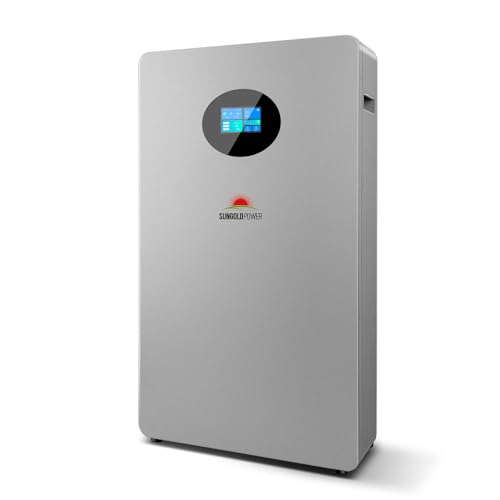 SUNGOLDPOWER UL1973&UL9540A 200Ah 48V Lithium Battery,Built-in 200A BMS & LED Monitor, Rated 10.24KW Power,Rechargable 8000+ Circle,for Home Energy Storage,Backup,Off Grid System(SG48200T*1PCS)