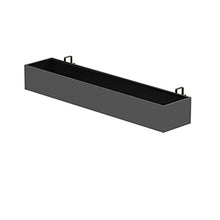 MOFGOE Window Box Planter, Large Window Boxes Planters, Railing Planter with Hook, Metal Balcony Hanging Rail Planters, for Balcony Window Deck Rail,Black,150x20x13cm