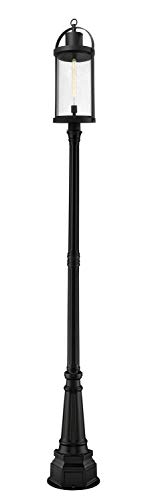 Z-Lite 1 Light Outdoor Post Mounted Fixture Black