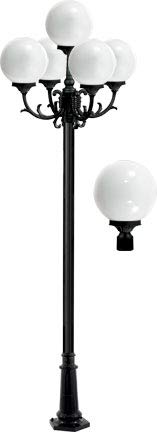 DABMAR LIGHTING Emily Post Five Light Fixture 120 Volts Black