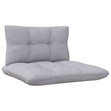 Heofavd 7 Piece Modular Garden Lounge Set Grey Solid Pinewood Patio Furniture Set with Polyester Cushions Modern Outdoor Conversation Set for Garden Balcony and Backyard