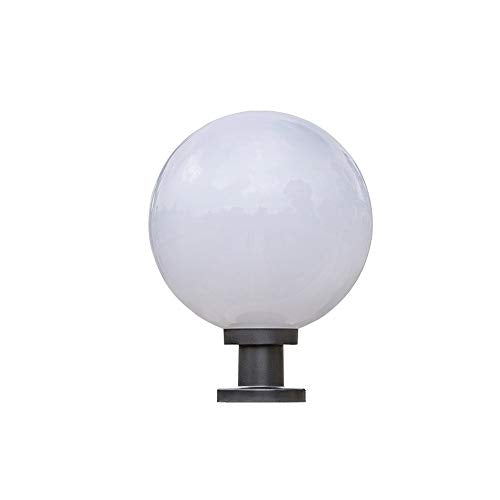 Lights Outdoor Electric/Solar Pillar Lamp Creative Ball Globe Outdoor Waterproof Column Light Round Courtyard Garden Villa Landscape Gate Post Lighting Lawn Pathway Lantern Streetlight Stadium