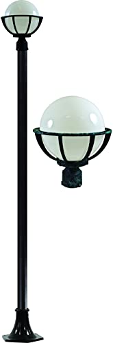 DABMAR LIGHTING GM2600-LED9-VG 10" Globe Post Light Fixture LED 9W Verde Green