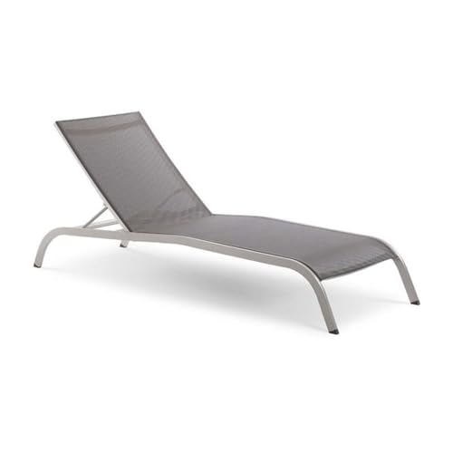 Pemberly Row 3 Piece Mesh Patio Lounge Chair Set Gray