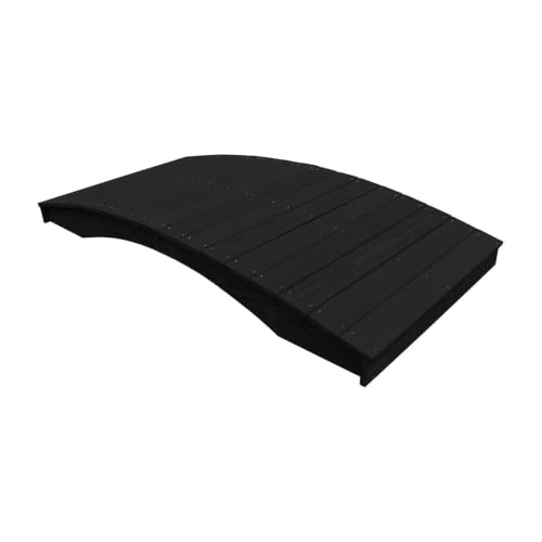 Keystone Amish Co. Pressure Treated Pine Plank Garden Bridge, 4' x 8', Charcoal Stain