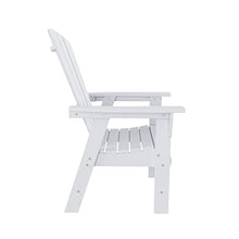 WO WESTIN OUTDOOR 5 PCS Adirondack Patio Dining Set with Square Table and Armchairs White