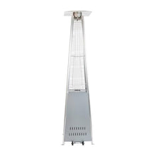 Afuera Living 42,000 BTU Metal Round Outdoor Patio Heater, Stainless Steel, Silver Finish, Pyramid Design with Wheels, Automatic Shut-Off, 90 in Height for Residential or Commercial Outdoor Spaces