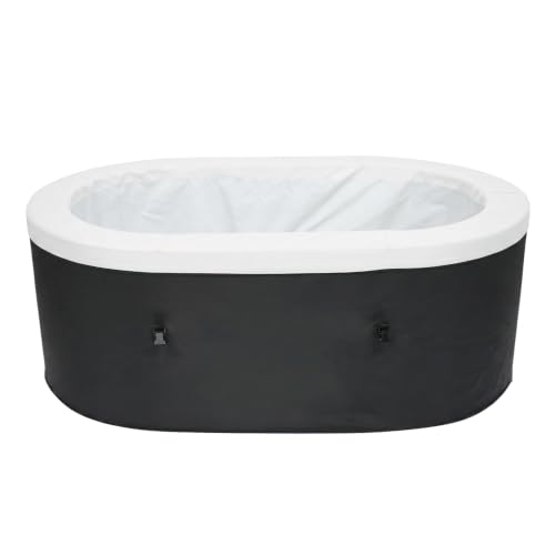 EZLIFE Oval 2-Person Four-Season Foam Hot Tub | Outdoor Spa with Full Foam Insulation, 90 Bubble Jets, Remote Control & Plug-and-Play 120V Setup