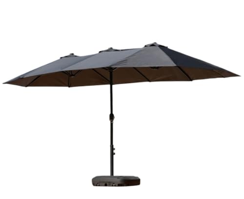 FKTHYO Garden Parasol Beach Umbrella Double-Sided Patio Umbrella Outdoor Garden Extra Large Waterproof Twin Umbrellas with Crank and Wind Vents Garden Umbrella Patio Umbrella Be,A