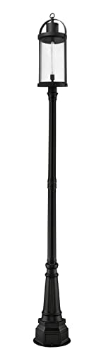 Z-Lite 1 Light Outdoor Post Mounted Fixture Black