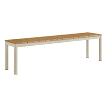 Modway Finn 63 Inch Outdoor Patio Dining Bench in Natural