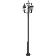 Z-Lite 580PHB-4-5010P-BK Westover 3 Light Outdoor Post Mount Fixture, Black