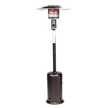 TEOYETTSF Outdoor Patio Propane Heater with Portable Wheels Standing Gas Outside Stainless Steel Burner Black