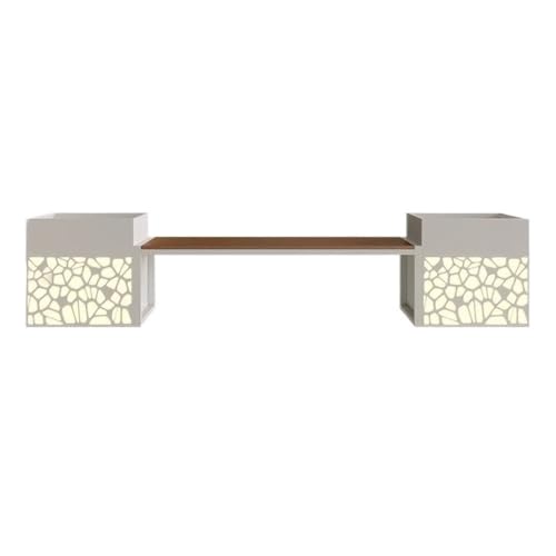 YUHUAWF Garden Bench Planter Box with Leisure Bench Seat Combined Planter Box with Bench