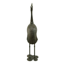 Spollowe 2-Piece Rust Resistant Metal Garden Statue – Antique Bronze Aluminum Crane Sculpture Set – Handcrafted Outdoor Decor for Patio, Backyard, Pond