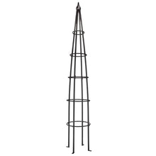 H Potter Tall Iron Obelisk Trellis Powdercoated Metal Finish Garden Decor Column for Climbing Plants (Black, 10 FT Tall)