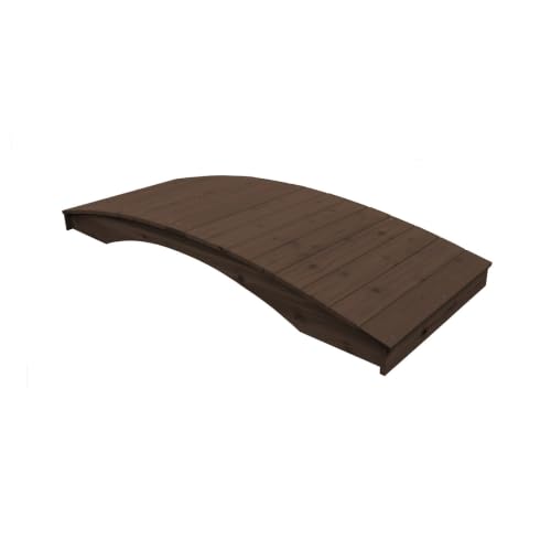 Keystone Amish Co. Cedar Plank Garden Bridge, 3' x 10', Walnut Stain