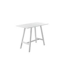 Pemberly Row 7-Piece Modern Aluminum Patio Bar Set, White Powder-Coated Rustproof Frame, Includes Bar Table and Chairs, Durable Outdoor Dining Set for Backyard or Patio Use