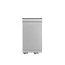 Stainless Steel Outdoor Kitchen Storage Cabinet with Granite Worktop,Reversible Door,Adjustable Leveling Wheels,Ventilated Utility Island Module for BBQ Prep Station,Grill Cart Accessory (Silver)