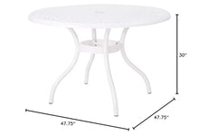 Christopher Knight Home Simon Outdoor Aluminum Round Dining Table, White