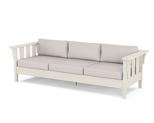 Martha Stewart by POLYWOOD® Acadia Deep Seating Sofa in Sand/Dune Burlap