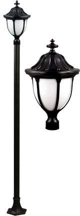 DABMAR LIGHTING GM5501-B Showcase Post Light Fixture 120 Volts Black
