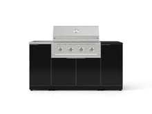 NewAge Products Classic Series 5PC Aluminum Black Modular Outdoor Kitchen Grill Island with 36" Performance Grill NG - 24"D x 68"W x 57.15"H