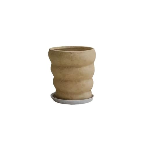 thalo Planter Pots Living Room Indoor Floor-Standing Planting Tree Pot Villa Bonsai Cultivation Ceramic Flower Pot Plant Container Accessories (Size : Large)