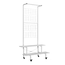 Hanging Plant Stand Indoor 3-Tier Plant Shelves With Bar Metal Plant Rack Flower Pot Stand Plant Stand With High Loading Capacity Planter Shelves With Grid Panel Plant Shelf For Garden Balcony
