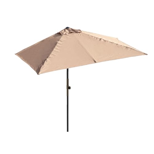 Awnings for Patio Waterproof,Adjustable Outdoor Umbrellas for Patio,Retractable Awning with Support Pole Stand,Sun Shade Awning Cover,for Backyard, Garden, Balcony,No Base (Color : Khaki 250CM)