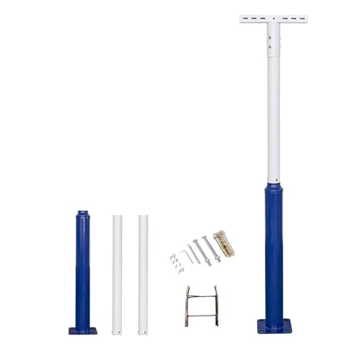 XYIANG Street Lamp Post with Stand, Solar Light Pole for Outdoor Lights, Galvanized Steel Metal Pole Accessory for Street, Patio, Backyard, Basketball Court, Park(3M/10Ft)