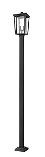 Z-Lite 571PHBS-536P-BK 2 Light Outdoor Post Mounted Fixture, Black