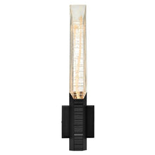 CWI Lighting Petra Integrated LED 22in Sand Black Indoor-Outdoor Wall Light with Handcrafted Glass for Bedroom, Living Room, Front Porch