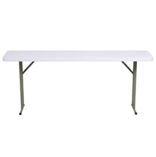 10 Pack! 18" x 72" Granite White Heavy-Duty Blow Molded Plastic Folding Table. Folding Desk Bar Table Coffee Table Folding Camping Table Outdoor Bar Portable Table Foldable Table Bistro Table