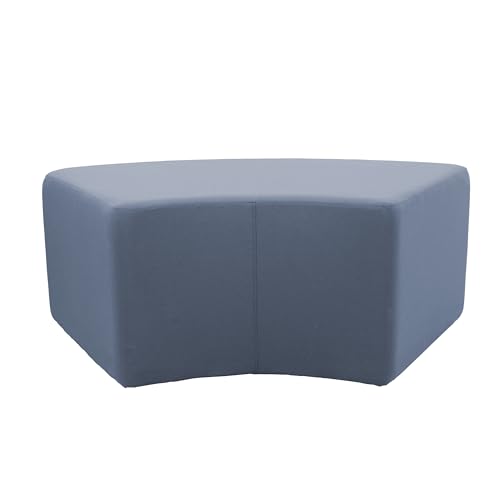 FDP 24" x 48" S-Curve Oversized Outdoor Ottoman Featuring Sunbrella Fabric - Weather-Resistant, Fade-Resistant, Assembled Patio Furniture for Backyard, Poolside Seating, 18" H - Canvas Haze