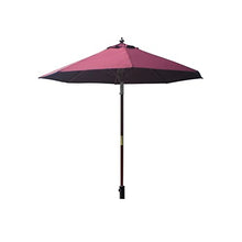 Outdoor Umbrellas 2.7 Meters Center Column Solid Wood Umbrellas Courtyard Garden Umbrellas Hotel Dining Umbrellas (Color : Pink)