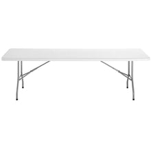 PRO&Family 5 Pack! 96" x 30" White Plastic Folding Table. Folding Desk Bar Table Coffee Table Folding Camping Table Outdoor Bar Portable Table Foldable Table Bistro Table