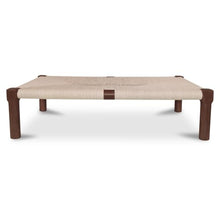 NADAAL STUDIOS Rafferty Outdoor Coffee Table, Rectangular, Teak Wood, Woven Synthetic Hyacinth, Weather Resistant, Dark Brown