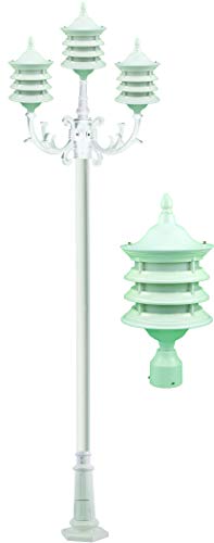 DABMAR LIGHTING GM1803-LED16-W Stephanie Post Light Fixture 3 X 16 Watt LED 85-265 Volts, White