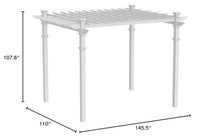 Vita Venetian 10' x 10' Vinyl Pergola White